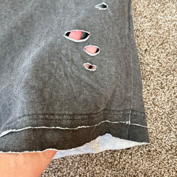 POL NWOT Women's Size Small Thrashed Tank Top Raw Hem Thick Cotton Grunge Harley - Picture 3 of 7